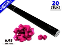 Laagste prijs! Bestel 80cm streamer shooters met roze brandvrije streamers zeer voordelig online bij Partyvuurwerk.