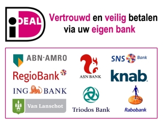 Met iDeal kunt u de bestelling op Partyvuurwerk veilig afrekenen via uw eigen bank. Vertrouwd en veilig!