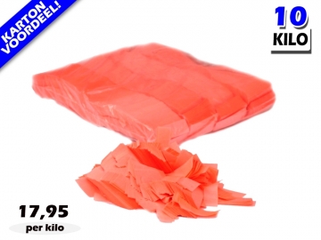 Oranje UV Fluo slowfall papieren confetti bestel je voordelig in bulkverpakking bij Partyvuurwerk
