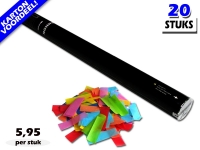 Bestel de goedkoopste 80cm confetti shooters met multicolour brandvrije papieren confetti bij Partyvuurwerk. Eenvoudig online bestellen en snel geleverd!